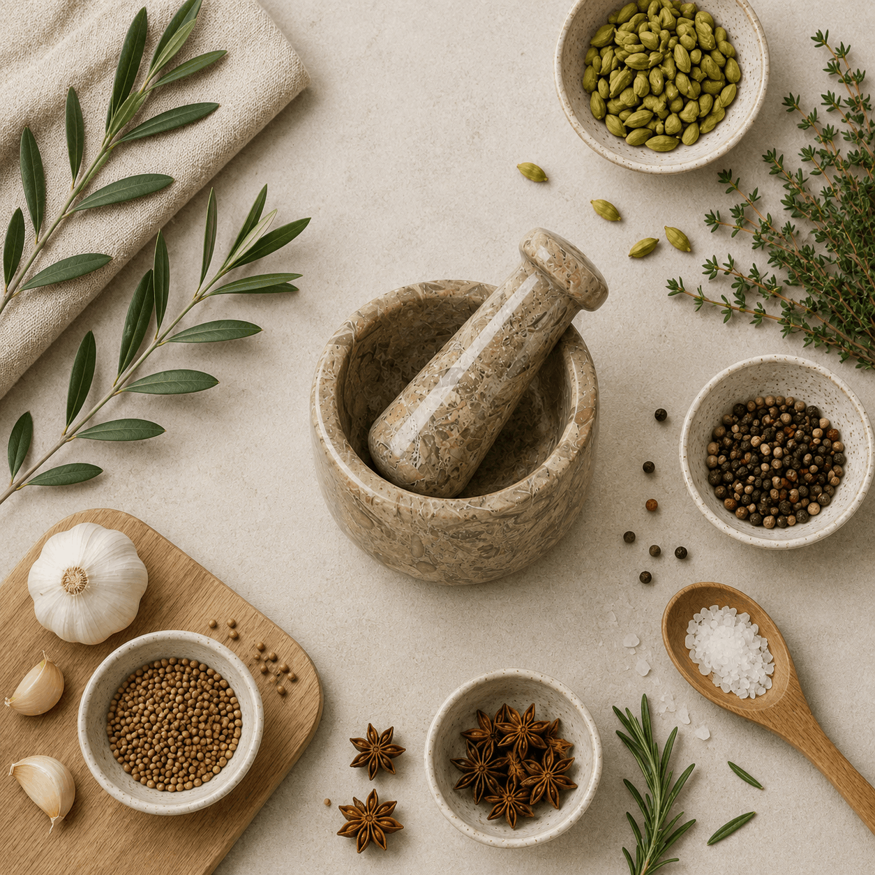 Oceanic Mortar And Pestle (4 inch)