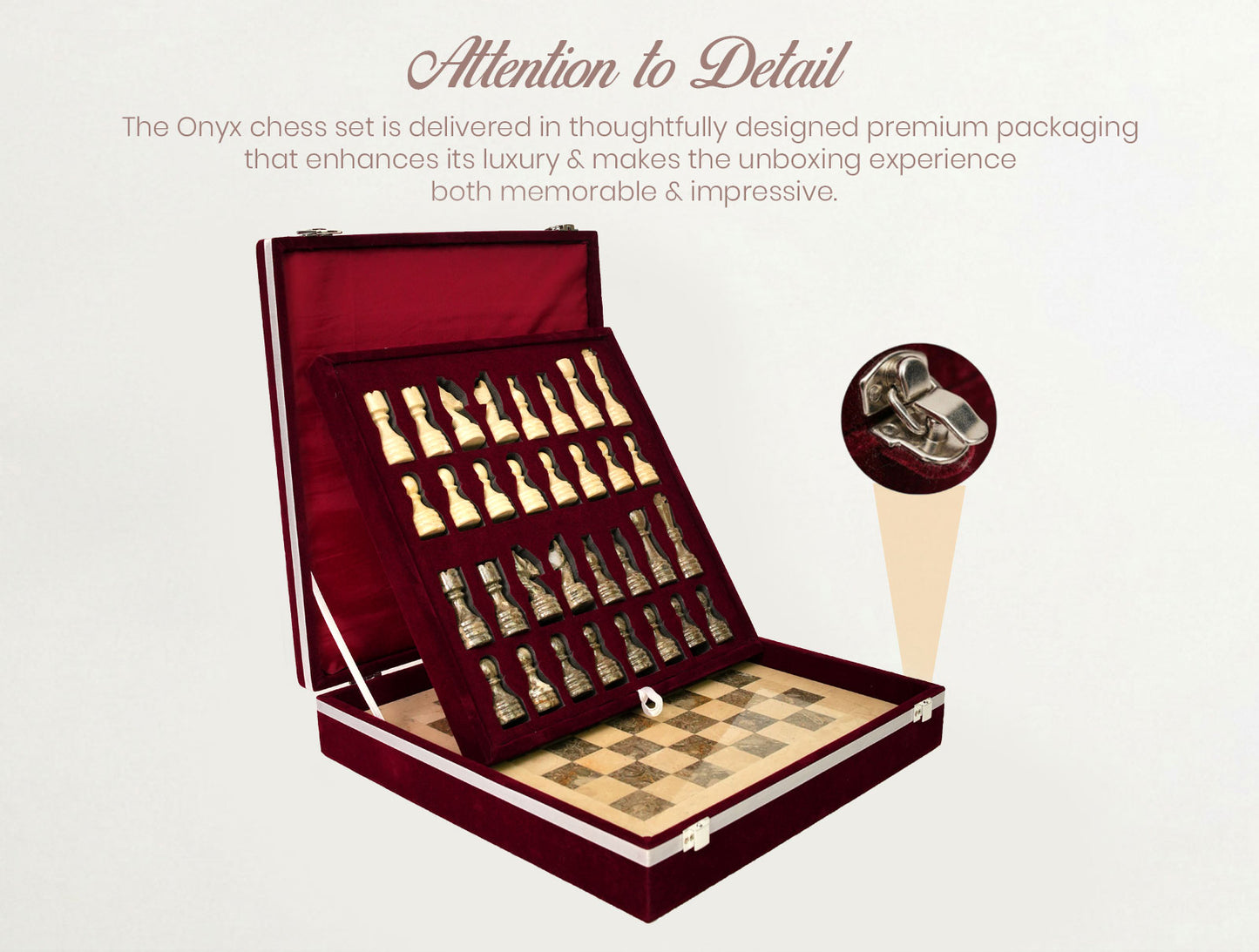 Verona and Grey Marble Chess Set 12 Inches