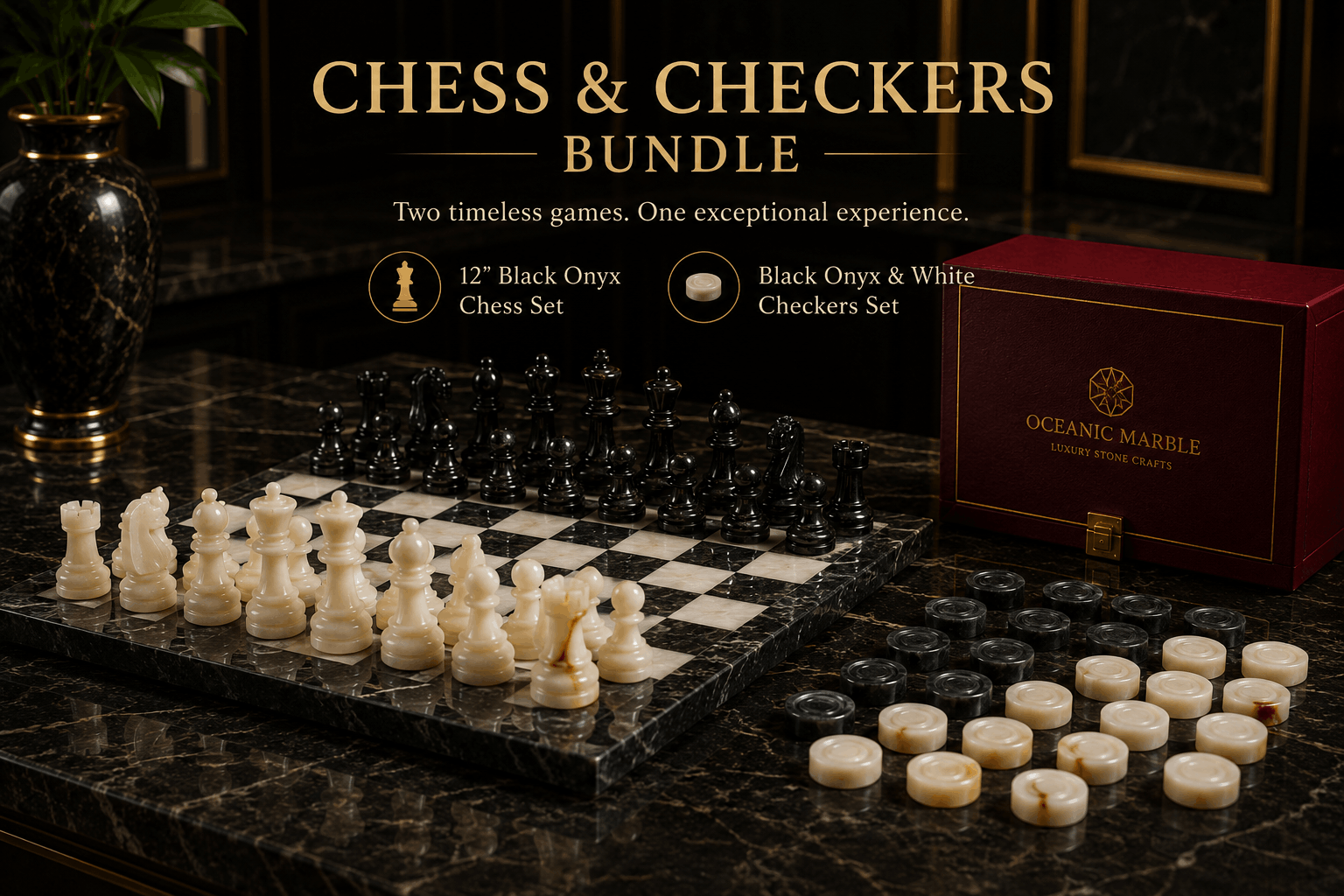 Premium Game Bundles: Chess & Checkers Sets