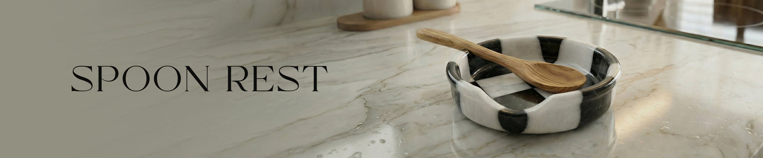 Spoon Rest Collection — Handcrafted Marble Spoon Rests