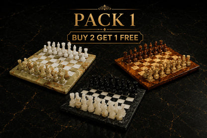 Triple the Fun: Buy 2 Marble Chess Sets, Get 1 Free