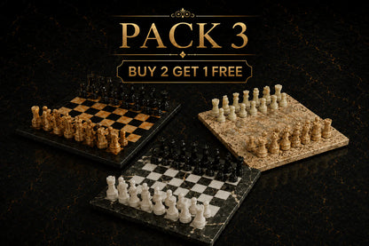 Triple the Fun: Buy 2 Marble Chess Sets, Get 1 Free