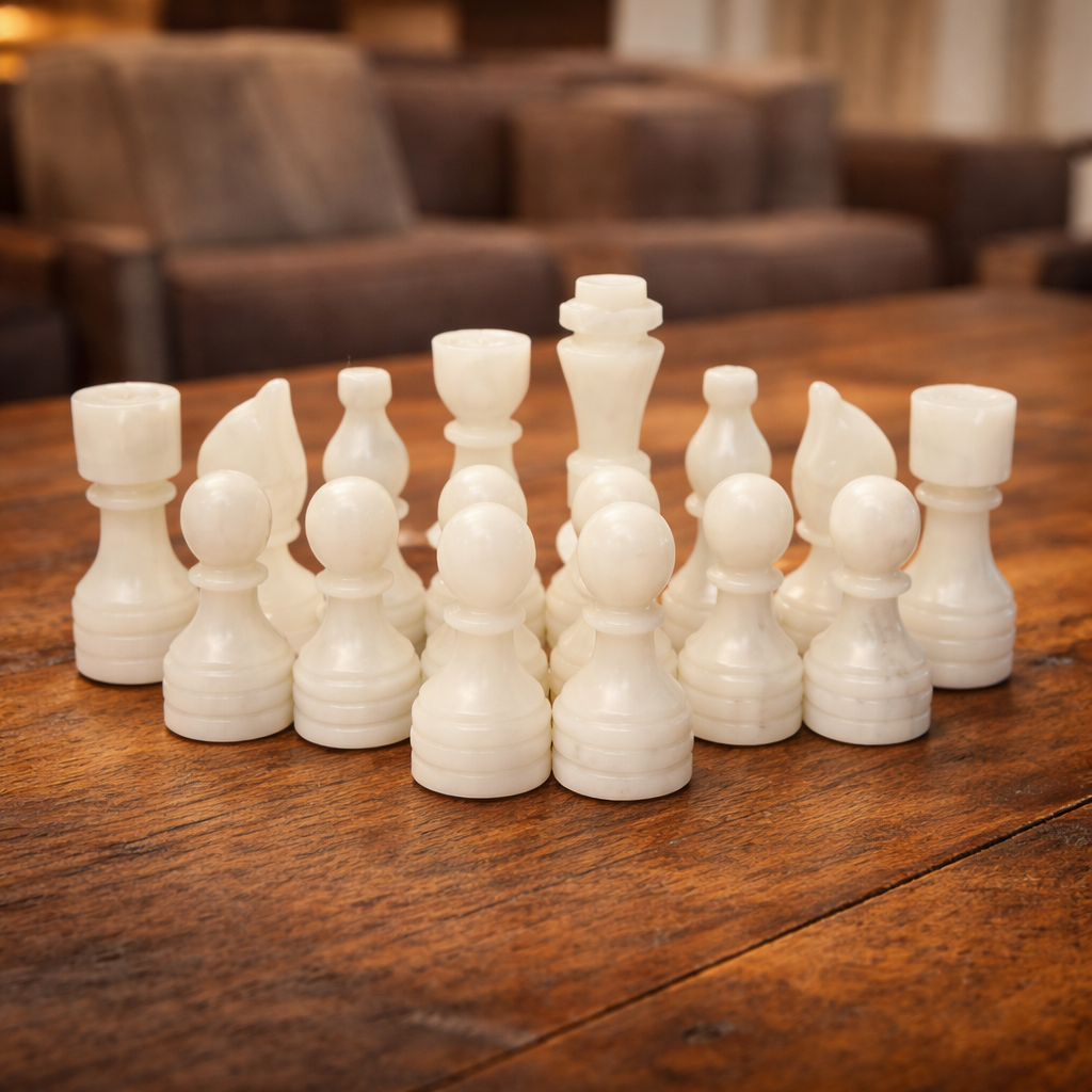 Black and White Chess Pieces for 12 to 16 Inches Board