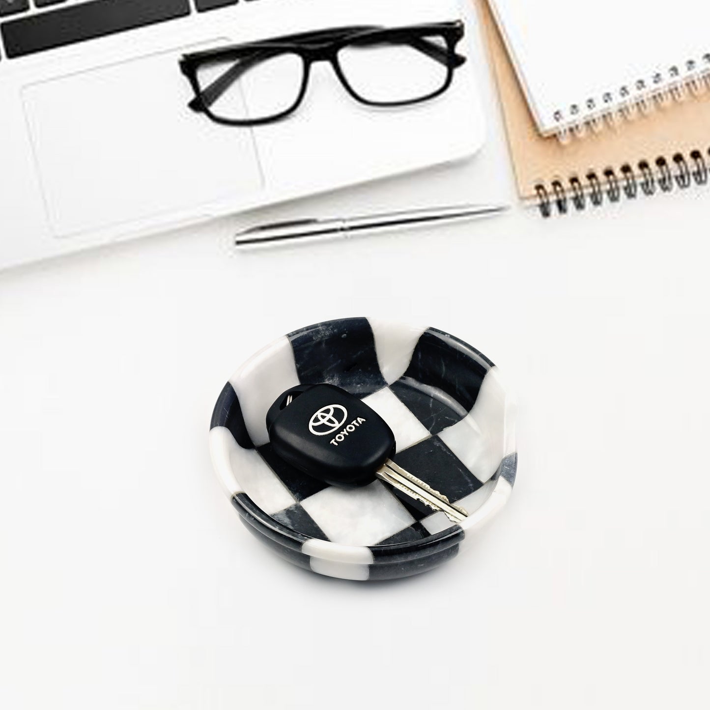Black and White Marble Spoon Rest