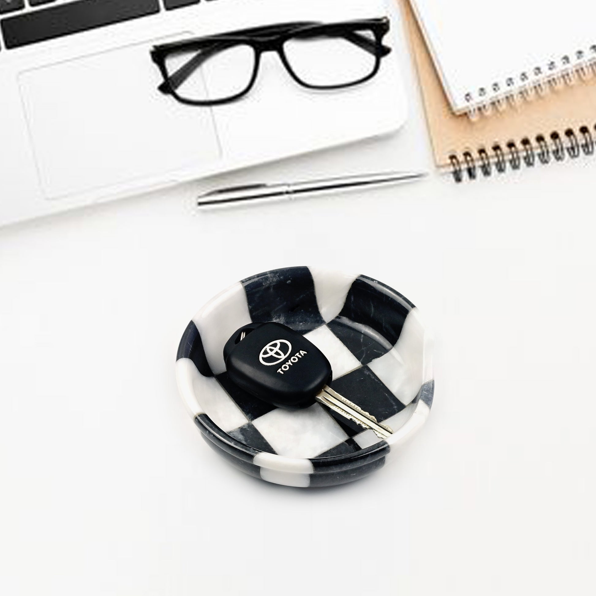 Black and White Marble Spoon Rest