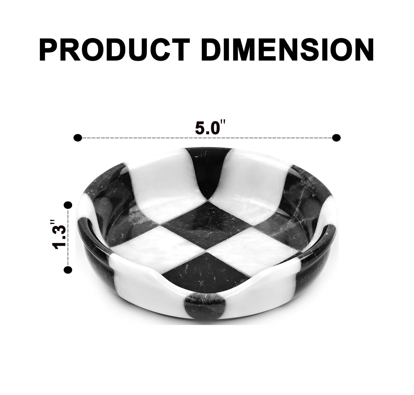 Black and White Marble Spoon Rest