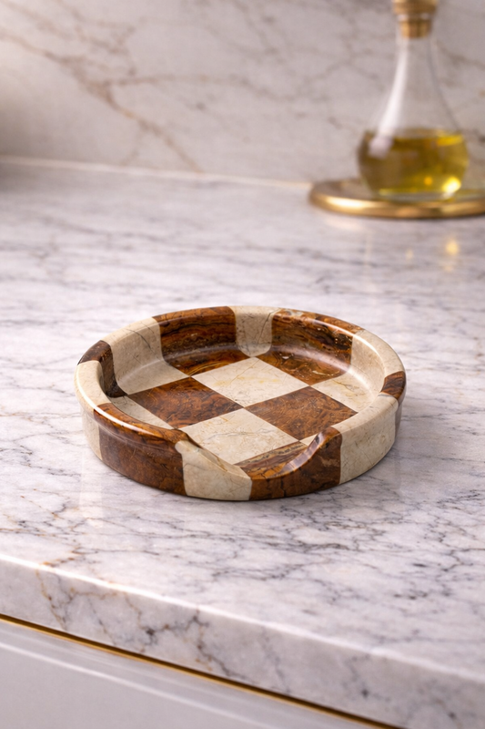 Verona Brown Marble Spoon Rest - Premium Marble | OceanicX