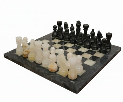 Premium Marble Chess and Checkers Bundle
