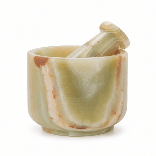 Green Onyx Mortar And Pestle (4 inch)