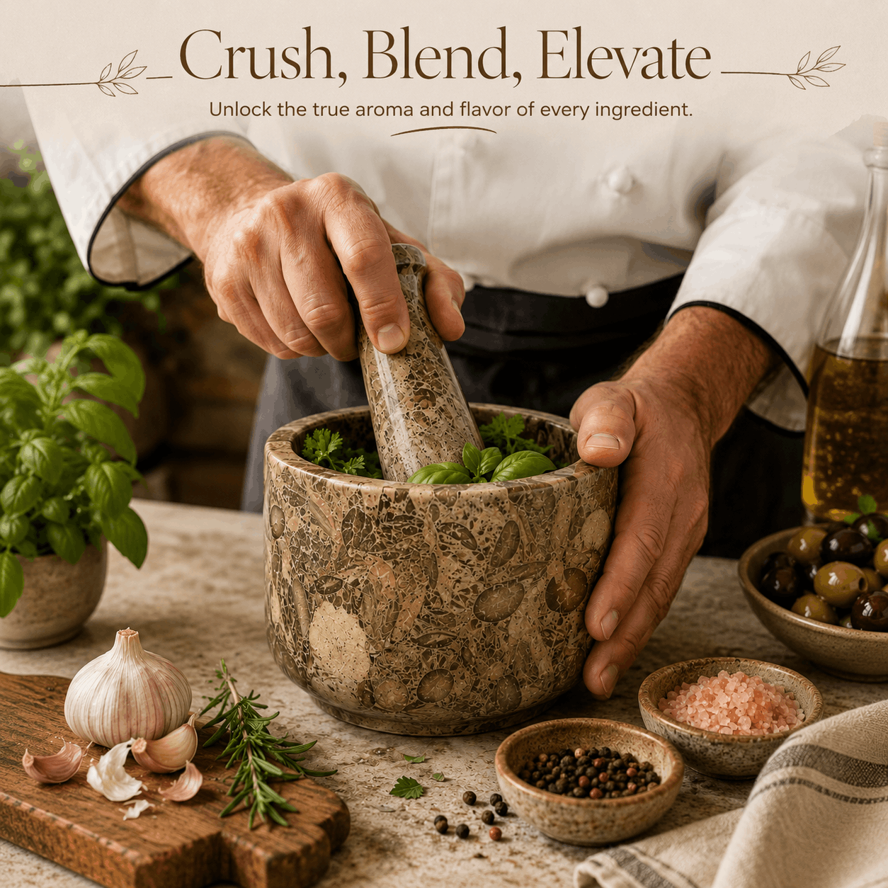 Oceanic Mortar And Pestle (4 inch)