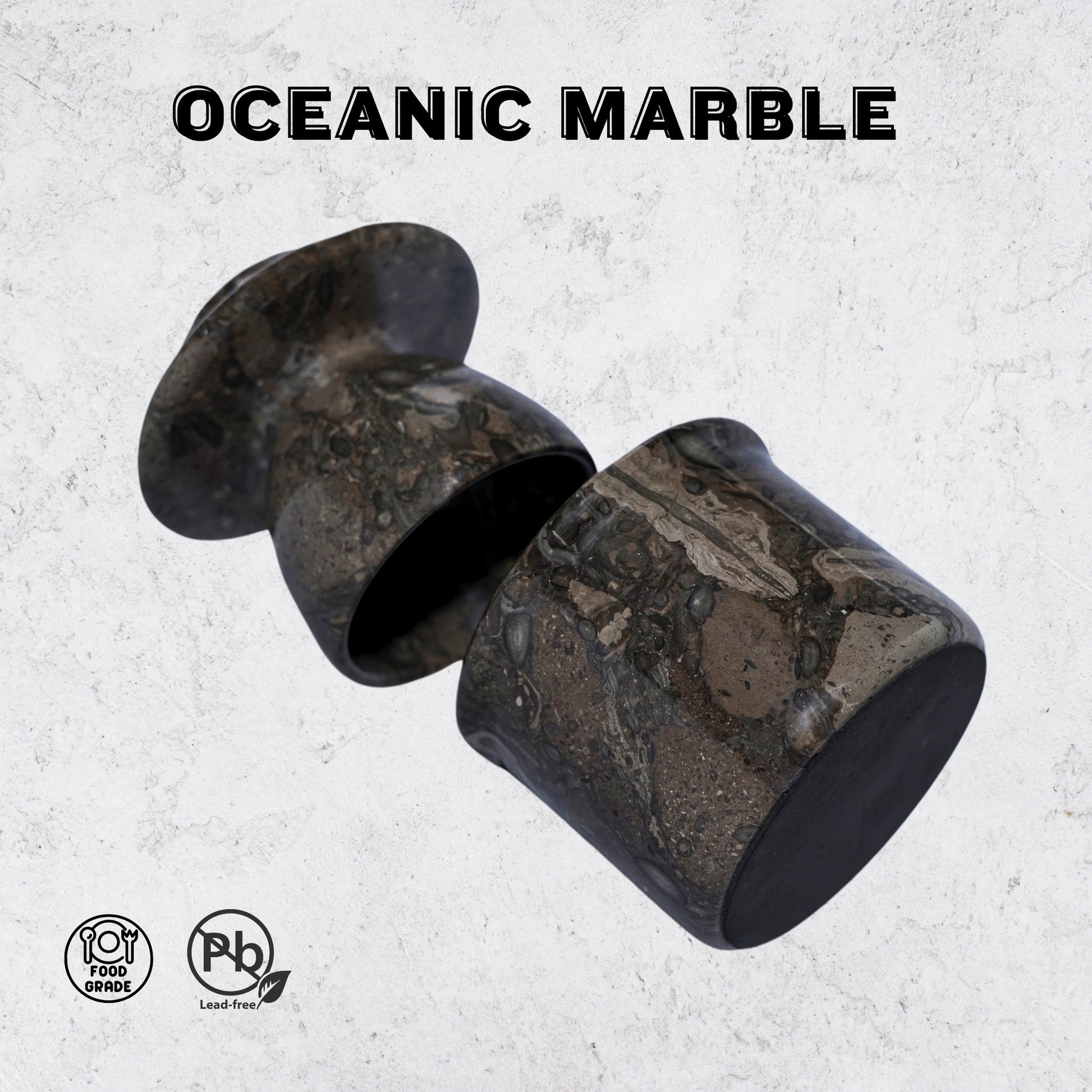 Oceanic Marble Butter Keeper with Lid