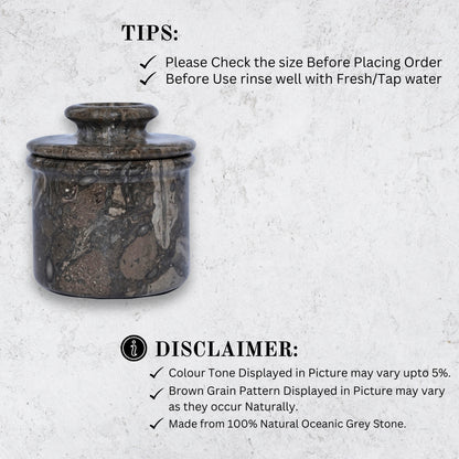 Oceanic Marble Butter Keeper with Lid