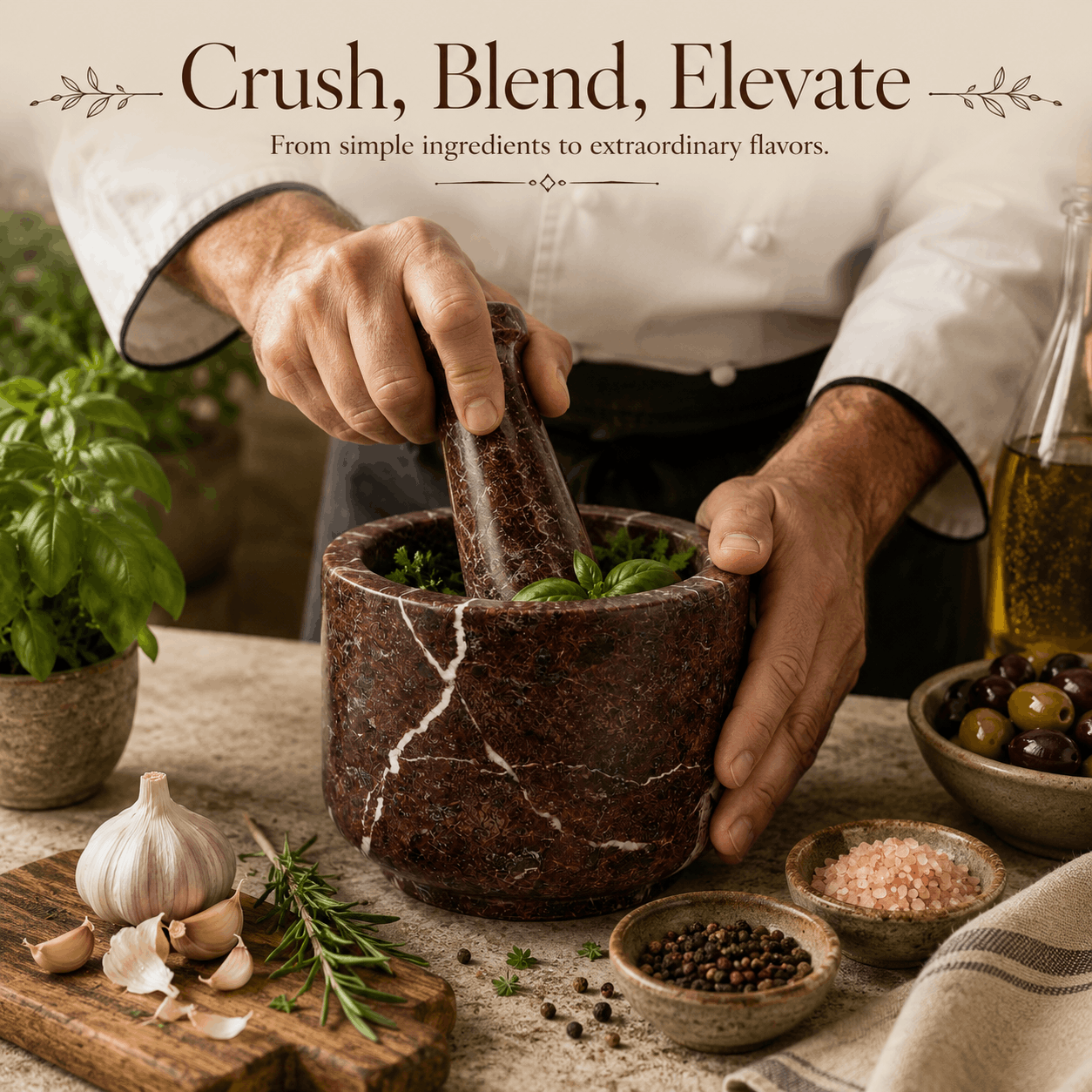 Red Zebra Mortar And Pestle 