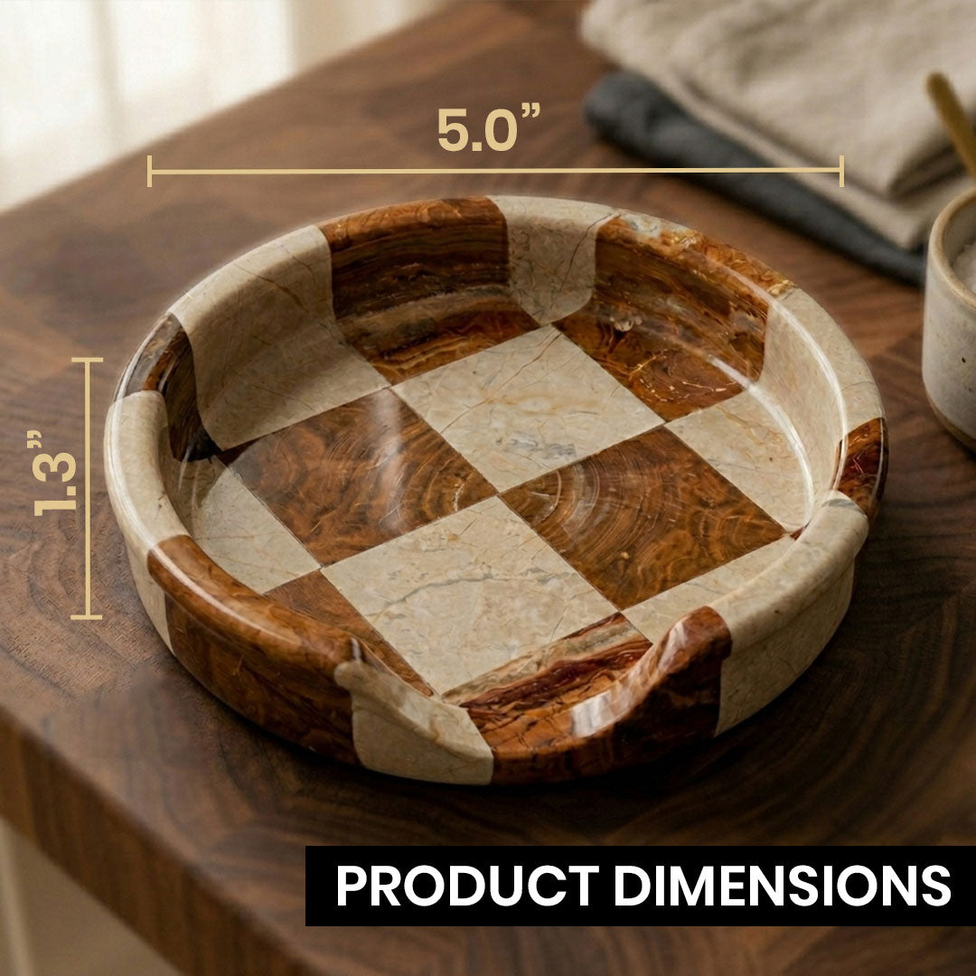 Verona Brown Marble Spoon Rest - Premium Marble | OceanicX