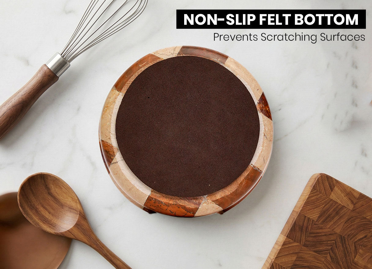 Verona Brown Marble Spoon Rest - Premium Marble | OceanicX