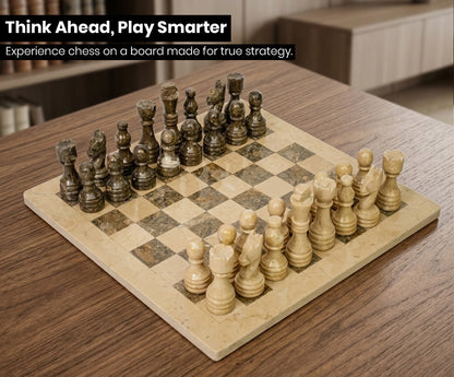 Verona and Grey Marble Chess Set 12 Inches