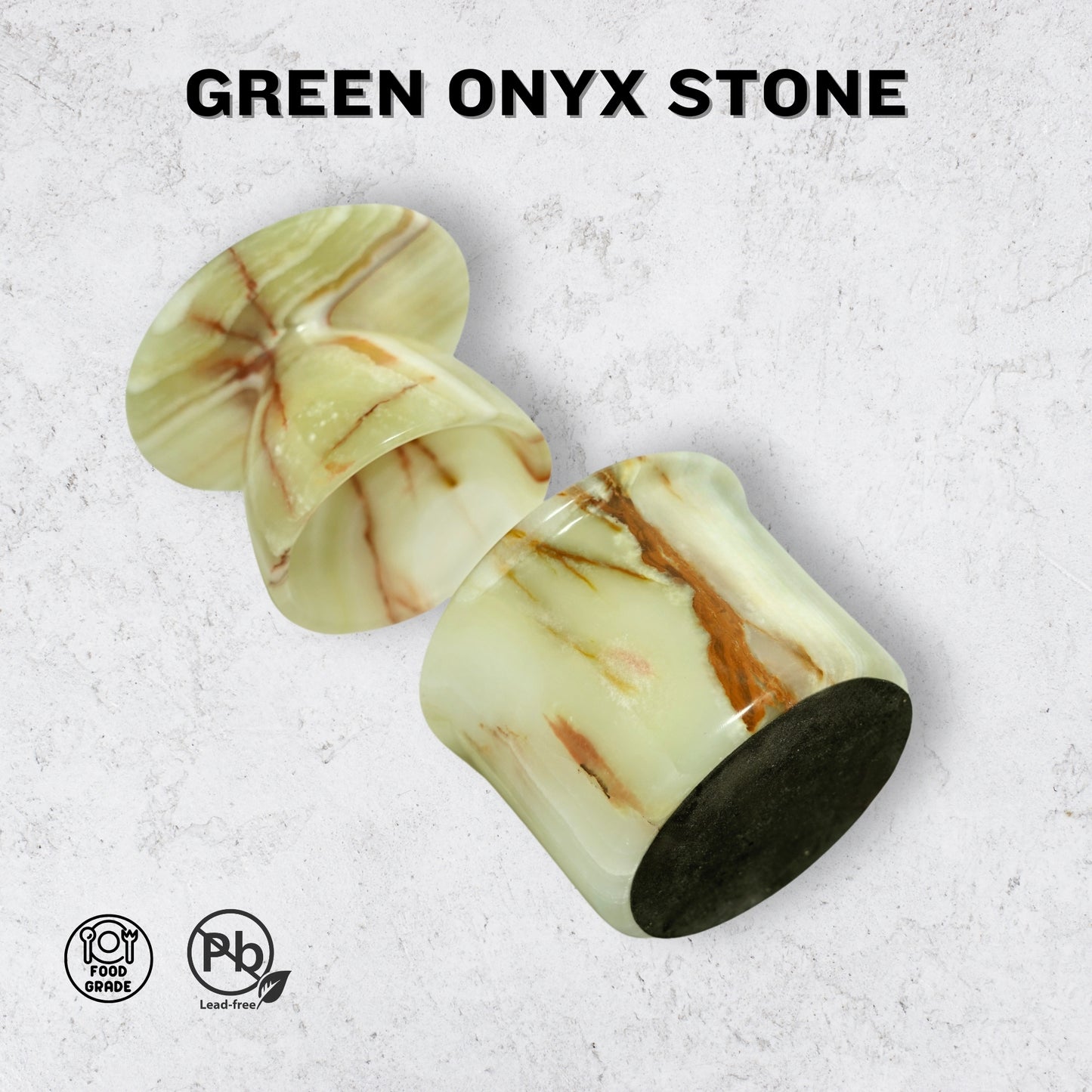 Green Onyx Butter Keeper with Lid - French Butter Crock