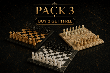 Triple the Fun: Buy 2 Marble Chess Sets, Get 1 Free